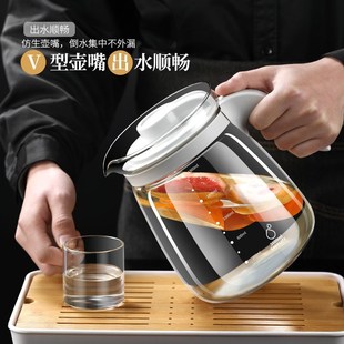 高硼硅玻璃凉水壶耐高温家用大容量冷水壶夏季扎壶凉白开水杯套装