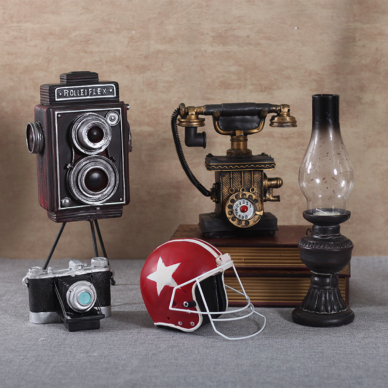 欧式创意复古装饰品摆件道具摆设美式电话机咖啡厅服装店橱窗陈列