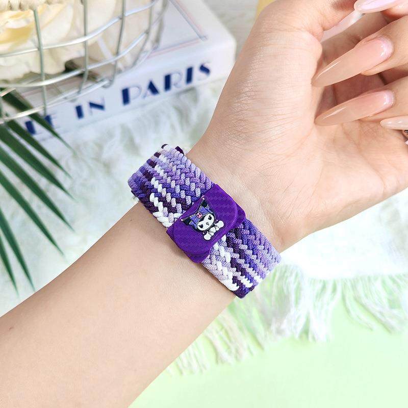 适用小天才W1923AC手表D2A表带保护壳套Q1C磁吸编织舒适弹力腕带