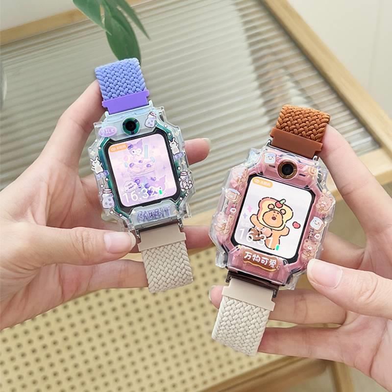 适用小天才电话手表表带z9卡扣尼龙双色z8少年版编织Z7Z6Q1AD2Z1