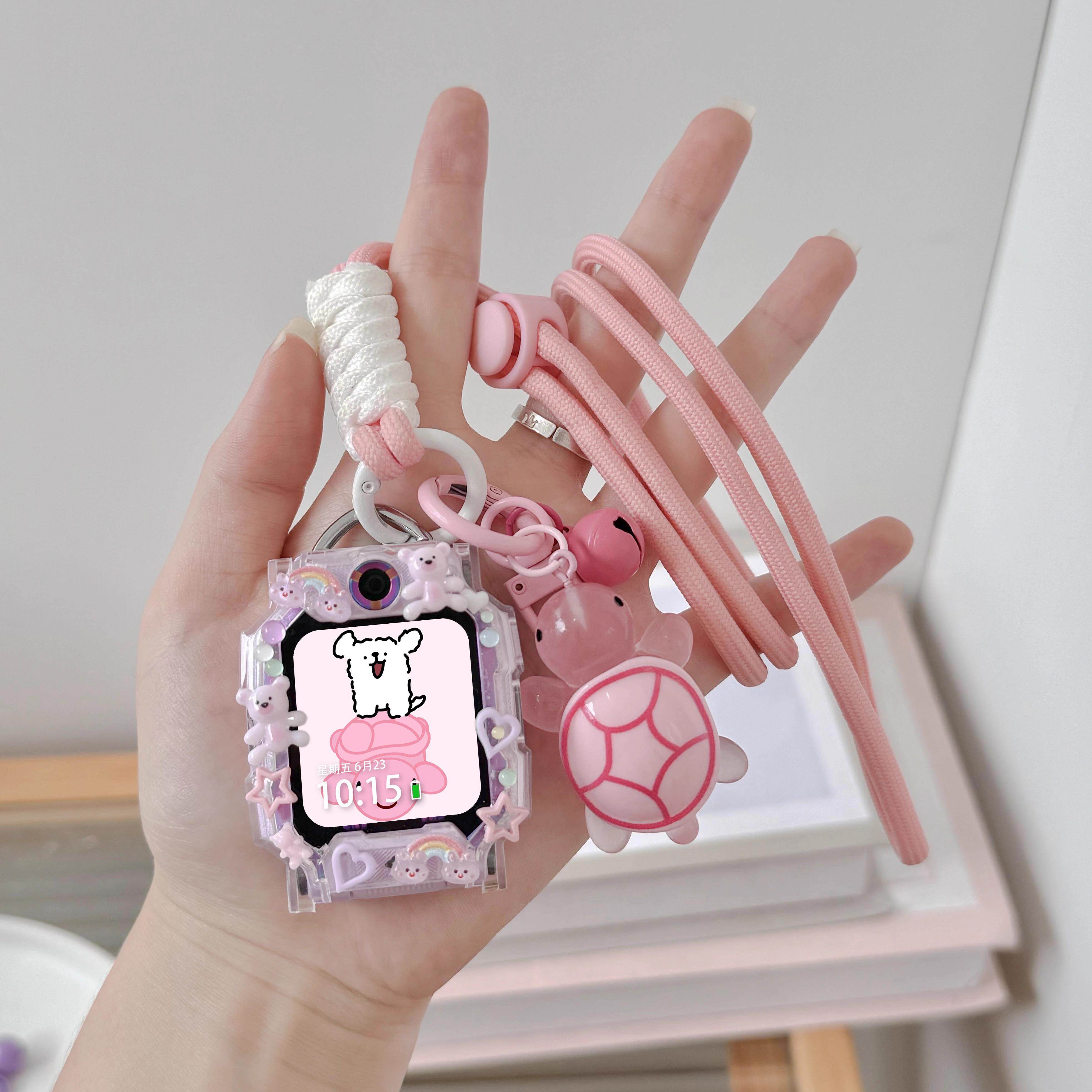 适用华为TGR-L10儿童手表5表带4X/3S表链5pro挂脖绳可爱保护壳套