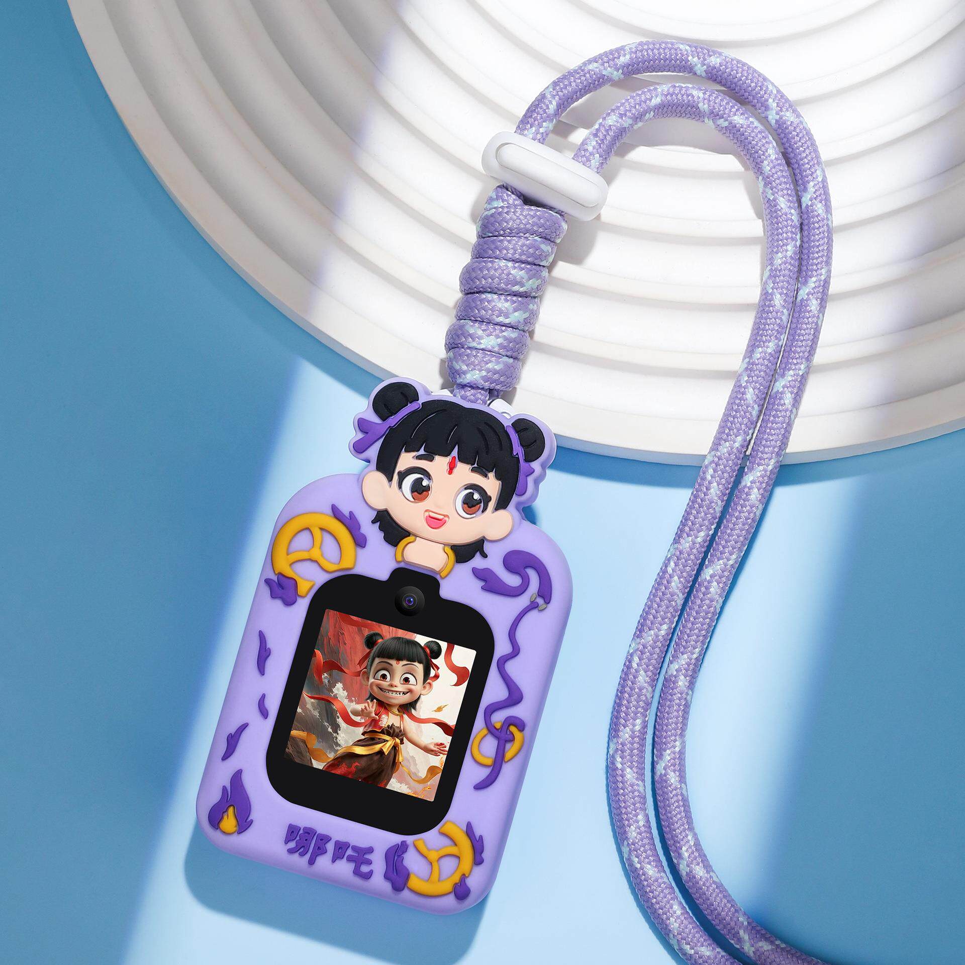 适用迪士尼儿童电话手表C90/M95/M90/M22草莓熊挂脖保护套挂脖绳