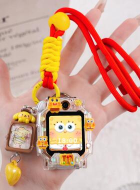 适用小天才儿童手表Z10/Z9表带可爱挂脖绳Z8Z7S卡通壳Z6/Z5aD2Q1A