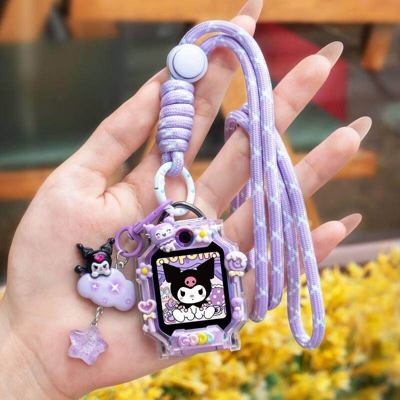 小天才手表保护壳卡通吊坠挂绳套 防摔保护壳+护眼膜组合 儿童电