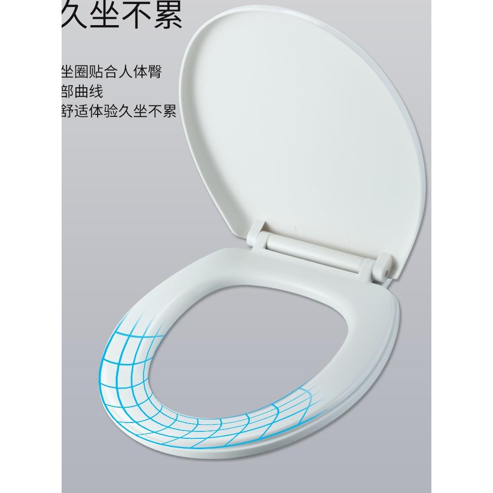 老式抽水马桶盖家用通用农村旱厕坐便器盖板缓降厕所板螺丝配件