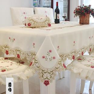 简约家用长方形茶几桌布椅垫餐桌布床头柜梳妆台盖巾蕾丝布艺 欧式