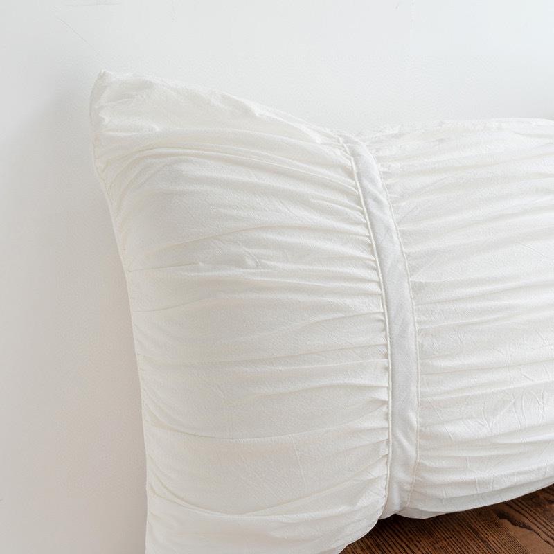 韩版棉水全洗棉一对工艺款枕套头绑装带纯棉单人ps用枕头皮48x74c