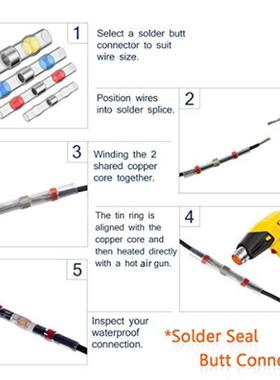 厂缩家直供2子80pcs热焊锡环端接防水焊锡环热缩中管CFW热缩端子