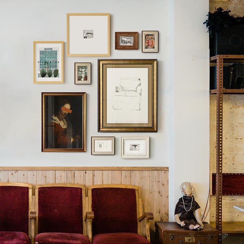 D欧式古客厅复画饰小众轻DY838408奢艺术发餐DA26厅挂画组合美式