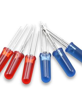 le5d发光极管厂家5MM圆头直插led高胶体F/5MM灯三安二圆头短脚指