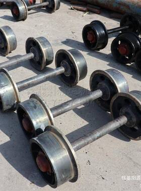 实心矿车轮对铸轨道JEF火车轮60mm轨距钢矿用翻斗吨铸铁0双边矿1