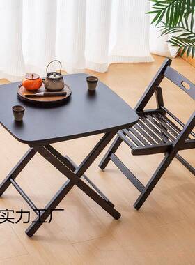 时尚简约折叠桌茶小方桌便携免安装桌厅客家餐用阳台户外VHZ野休