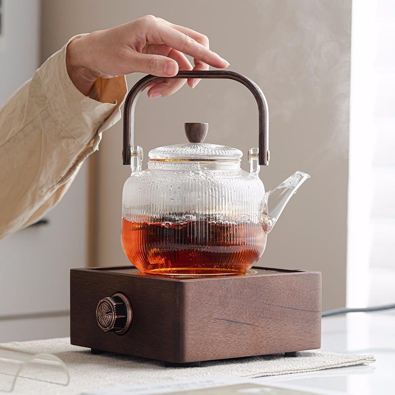 胡木玻璃专茶壶煮烧水壶白茶煮茶器小型电GBR热煮茶炉新款电陶桃