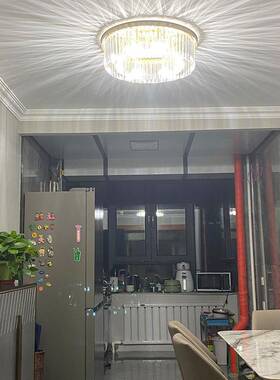 现铜全后现代晶灯led吸顶水灯轻奢客厅灯简72837约代圆形卧室阳台