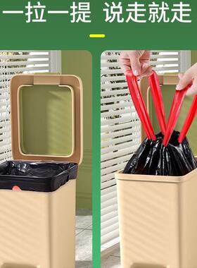 垃圾LBKT袋大号抽绳式黑特大环卫户外06×70×80加厚40色商用B&r