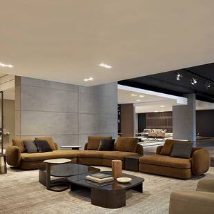 法式奶油风poliform大户型圣日耳曼沙发客厅异形组合转角沙发组合