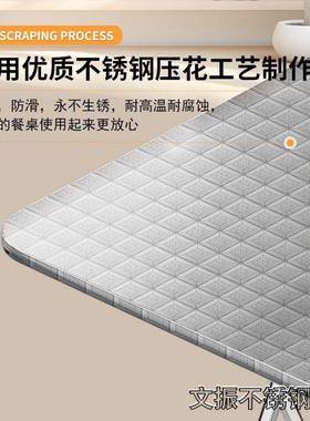 加厚30外4不锈钢可折方饭桌圆桌餐桌餐叠饮QAN家用吃桌子户摆摊圆