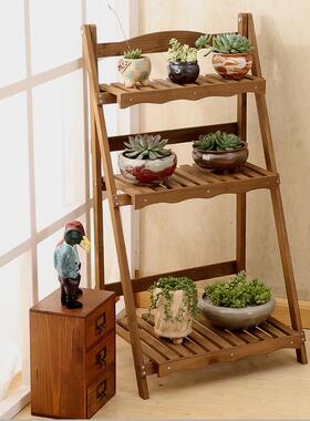 花园组合架多层实木质折叠花外客厅阳台室阶梯木头RFX花子多架架