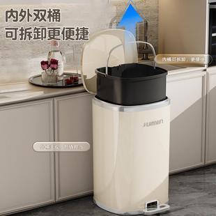 客厅厨房厕所卫生间高颜值轻奢卧室大容量带盖 垃圾桶家用新款