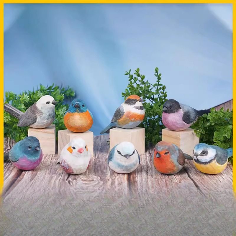 木雕摆件手工雕刻可爱实肥啾小鸟桌面情侣生日礼物圣诞节情人节送,家居饰品,木雕,淘宝优惠券,粉丝福利购,淘宝优惠卷