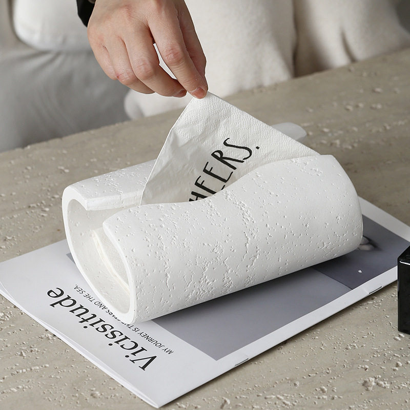 高端洞石纸巾盒客厅酒店高档轻奢高级感桌面茶几创意侘寂风抽纸盒,家居饰品,装饰纸巾盒,淘宝优惠券,粉丝福利购,淘宝优惠卷