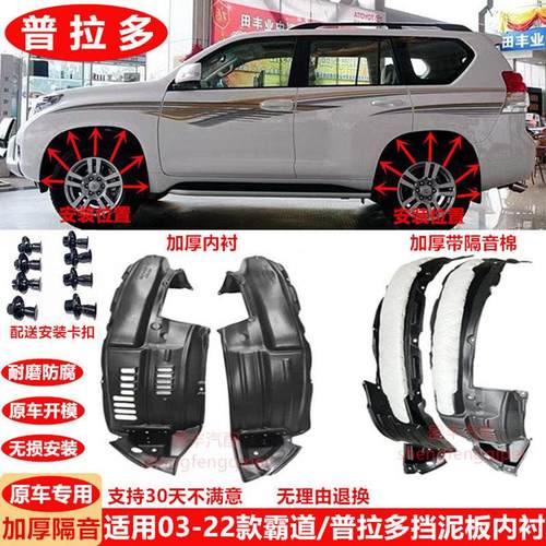 适用03-10-17-22款普拉多/霸道前叶子板轮内衬LC150翼子板挡泥板