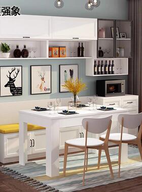 北欧餐厅多功能卡座餐边柜餐桌家用小户型靠墙酒柜收纳储物柜G232