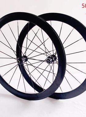 无标框高50MM公路自行车V/C/圈刹直拉破风协达扁条700C轮组