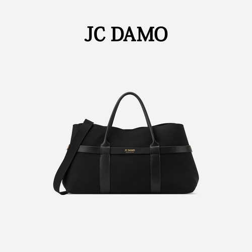 JCDAMO女款飞织PU拼接托特包