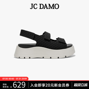 DAMO25夏季 时尚 新款 魔术贴休闲外穿厚底凉鞋 舒适简约露趾鞋
