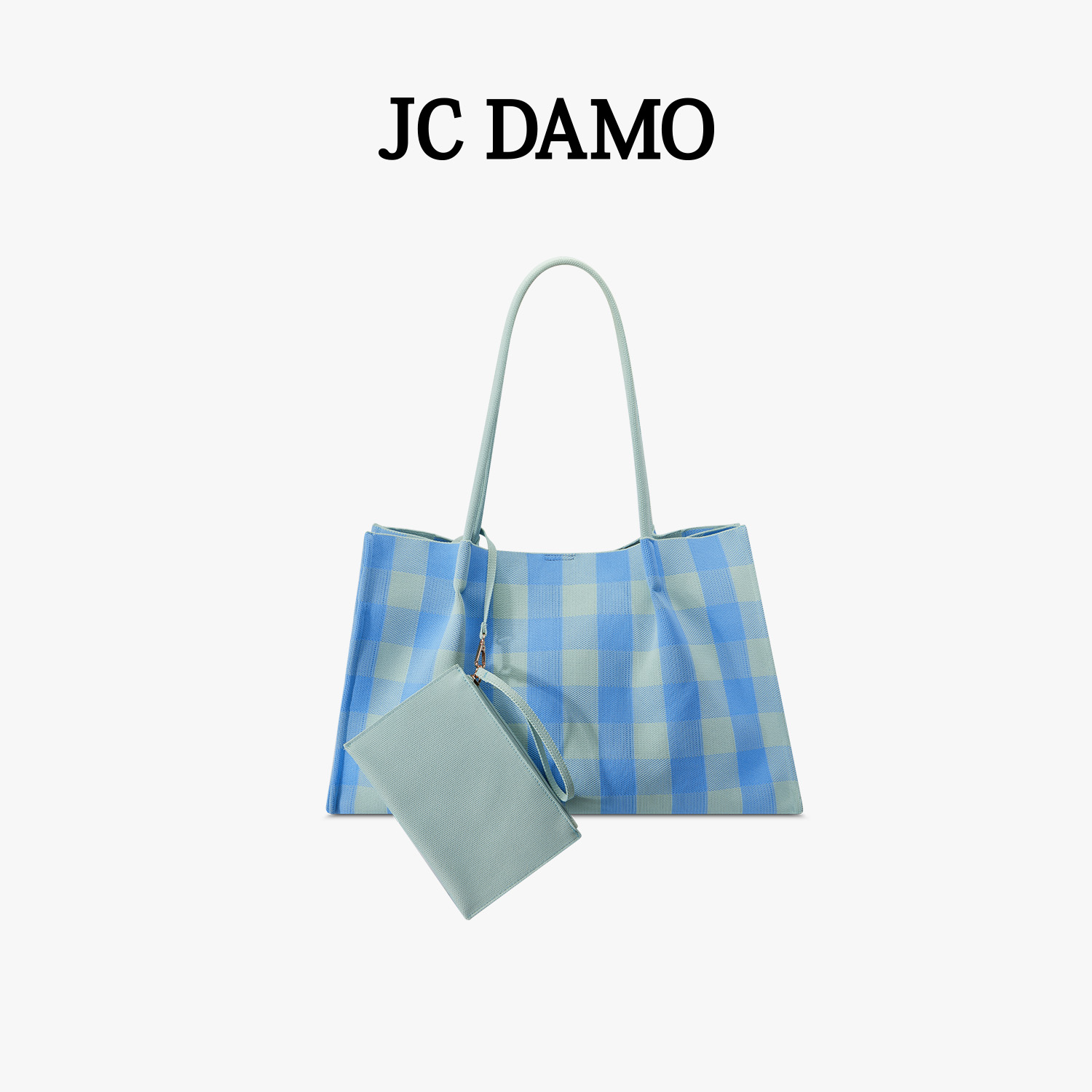JCDAMO大容量格子托特包