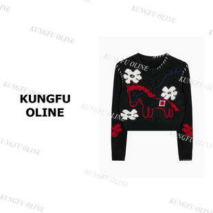 49秋冬圆领秋冬衣百搭休闲短款 KS54 毛衣 上衣 小马开衫