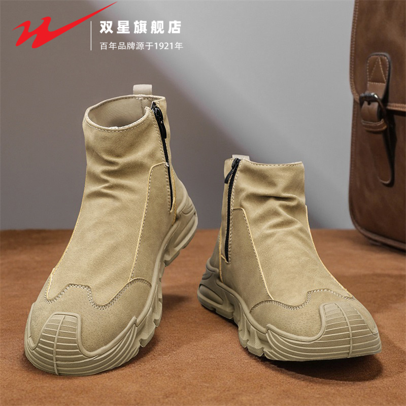 双星官方正品热销工装男鞋马丁靴