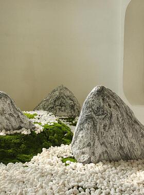 仿真石头室内软装造景装饰摆件雪浪石雕塑拍摄道具假山庭院景观石