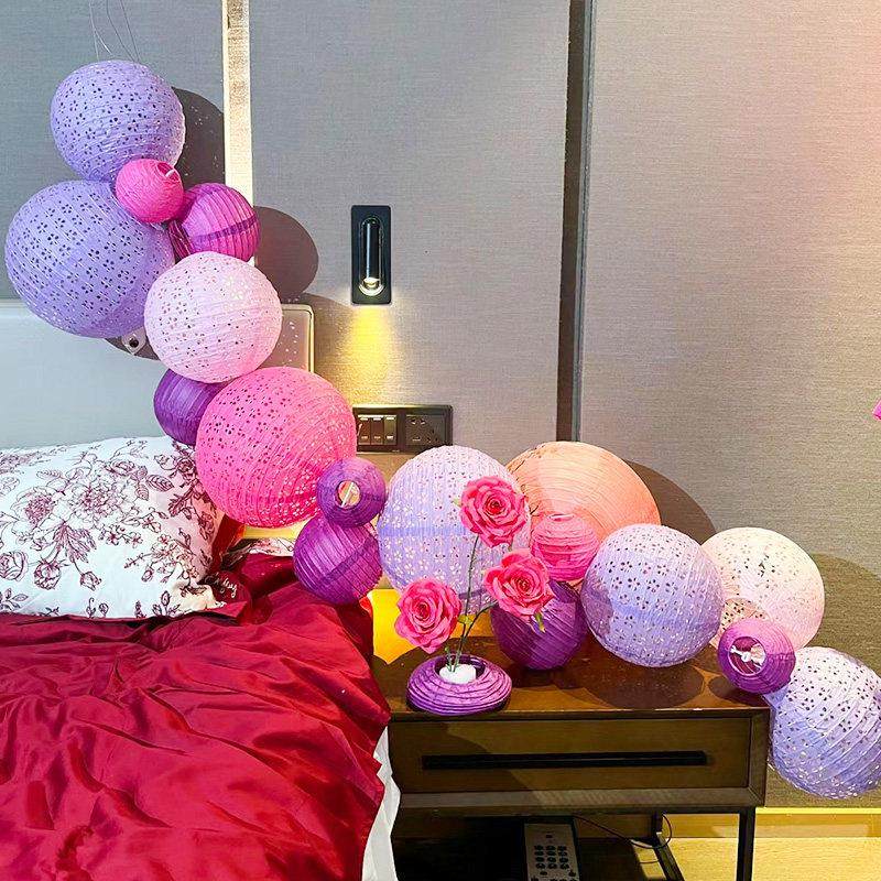 主卧酒店婚房床头仿真花绢花灯笼仿真花布置装饰新房主卧2024新款,节庆用品/礼品,婚房装扮用品,淘宝优惠券,粉丝福利购,淘宝优惠卷