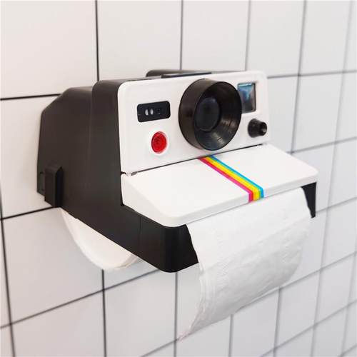 宝丽来复古相机纸巾盒卫生间创意个性家用ins风卷纸盒免打孔装饰