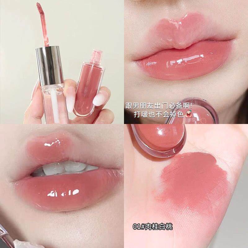 李佳琪推荐双头唇釉奶茶色口红透明裸色持久不掉色不沾杯水光唇蜜