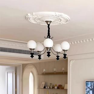 复古实木法式 客厅吊灯包豪斯魔豆卧室主灯侘寂风餐厅设计师客厅灯