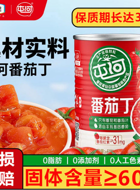 中粮屯河番茄丁390g罐头绿色健康蕃酱西红柿块家专用炒菜内蒙新疆