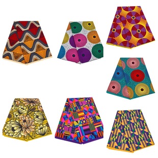 一件非洲印花涤纶蜡染布可做服装 面料货 安卡拉民族风格