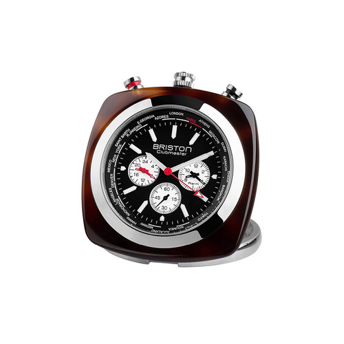 BRISTON 法国进口Clubmaster Travel 玳瑁黑盘旅行系列计时手表