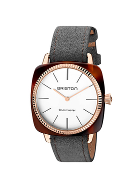 BRISTON 法国进口Clubmaster elegant灰表带玳瑁白盘优雅系列手表
