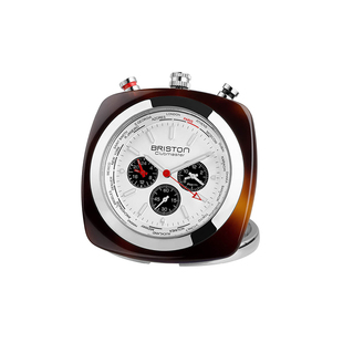 BRISTON 法国进口Clubmaster Travel 玳瑁白盘旅行系列计时手表