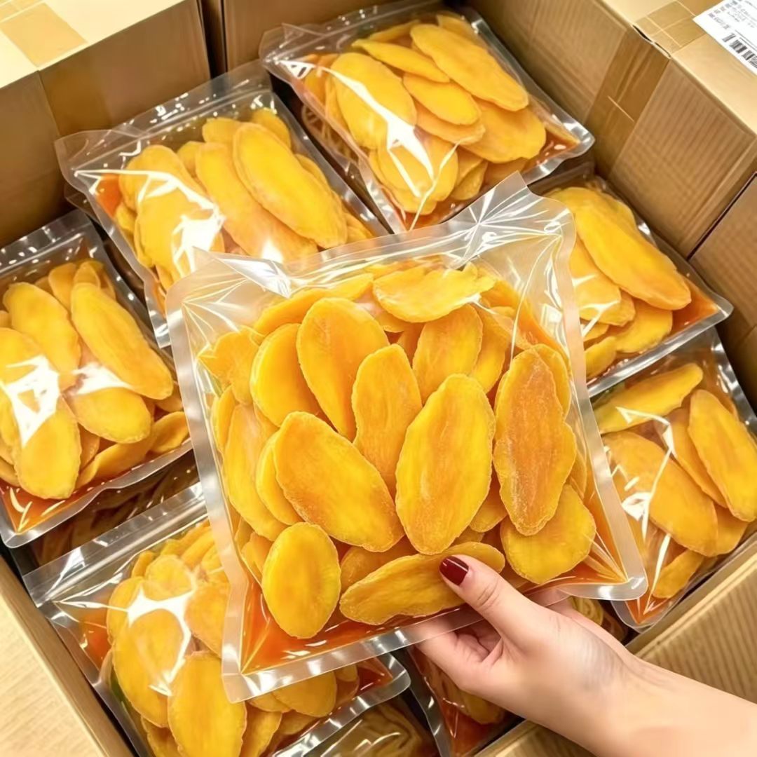 【净重】新货厚切大片芒果干原切水果干蜜饯休闲零食酸甜果脯天然