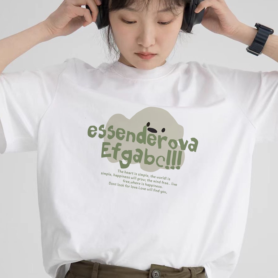 唐狮集团DESSO 2025新款男女同款百搭白色短袖t恤100%纯棉简约T恤