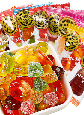 徐福记橡皮糖500g果汁软糖结婚庆喜糖果儿童零食散装批发官方正品