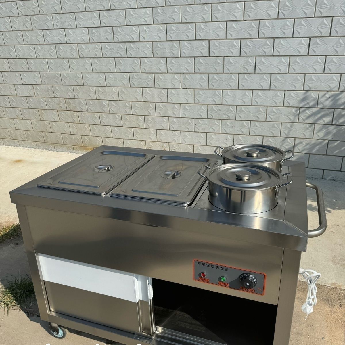 商用不锈钢保温送餐车员