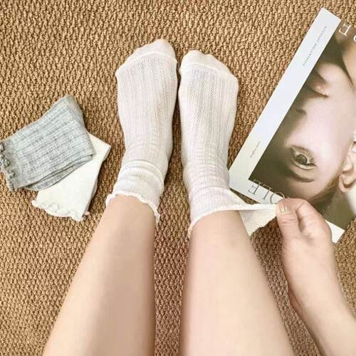 【4双堆堆袜】点纱立体可爱抗菌
