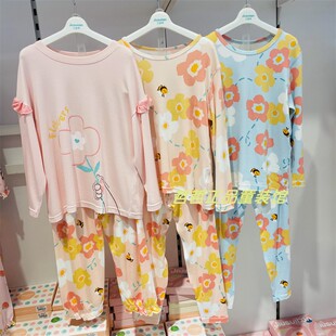 久歲伴正品 女童莫代爾舒適長袖 家居服套裝 多色可選4323030 24秋款