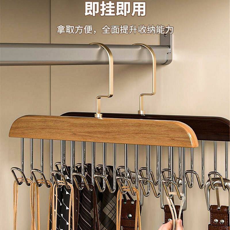 实木复古多功能衣架门后挂钩收纳吊带背心文胸神器